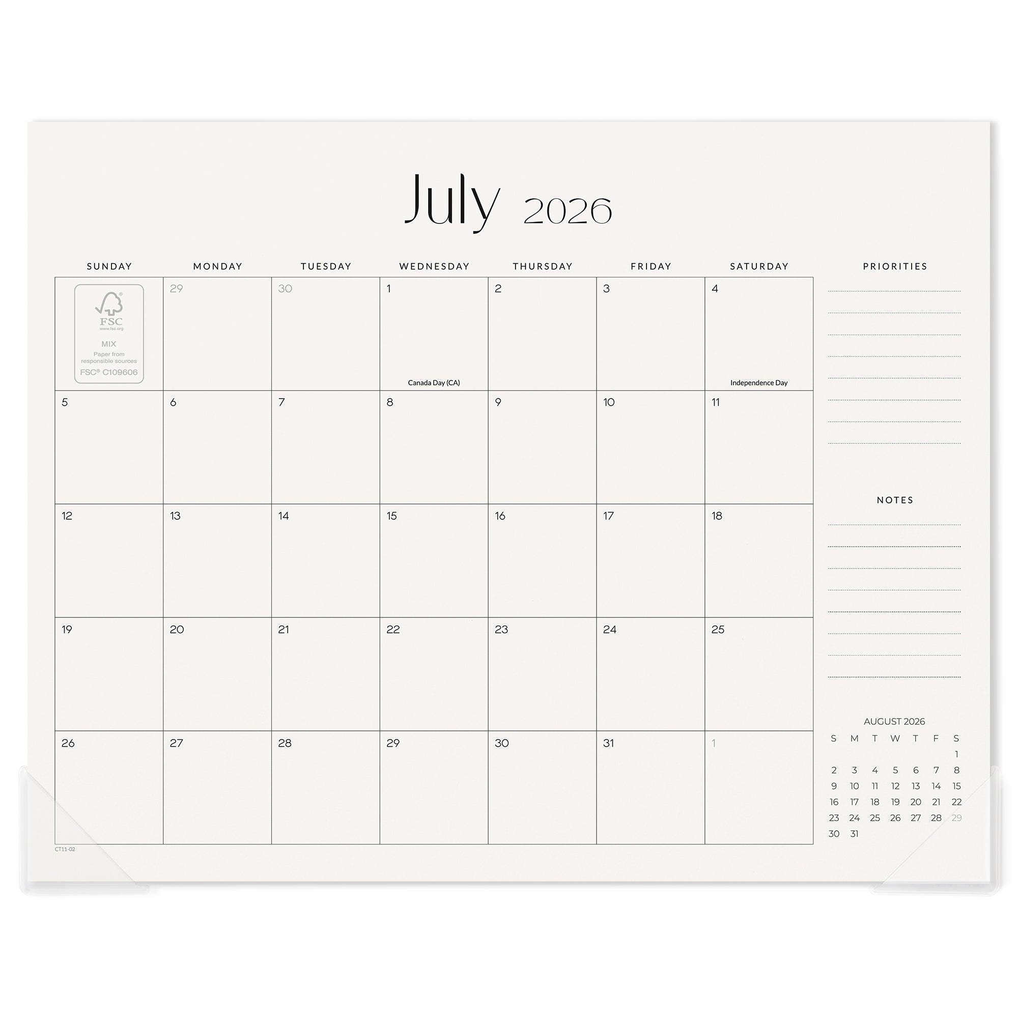 Cabbrix 2026-27 Magnetic Calendar for Fridge, 15"L×12"W, Simplified Style