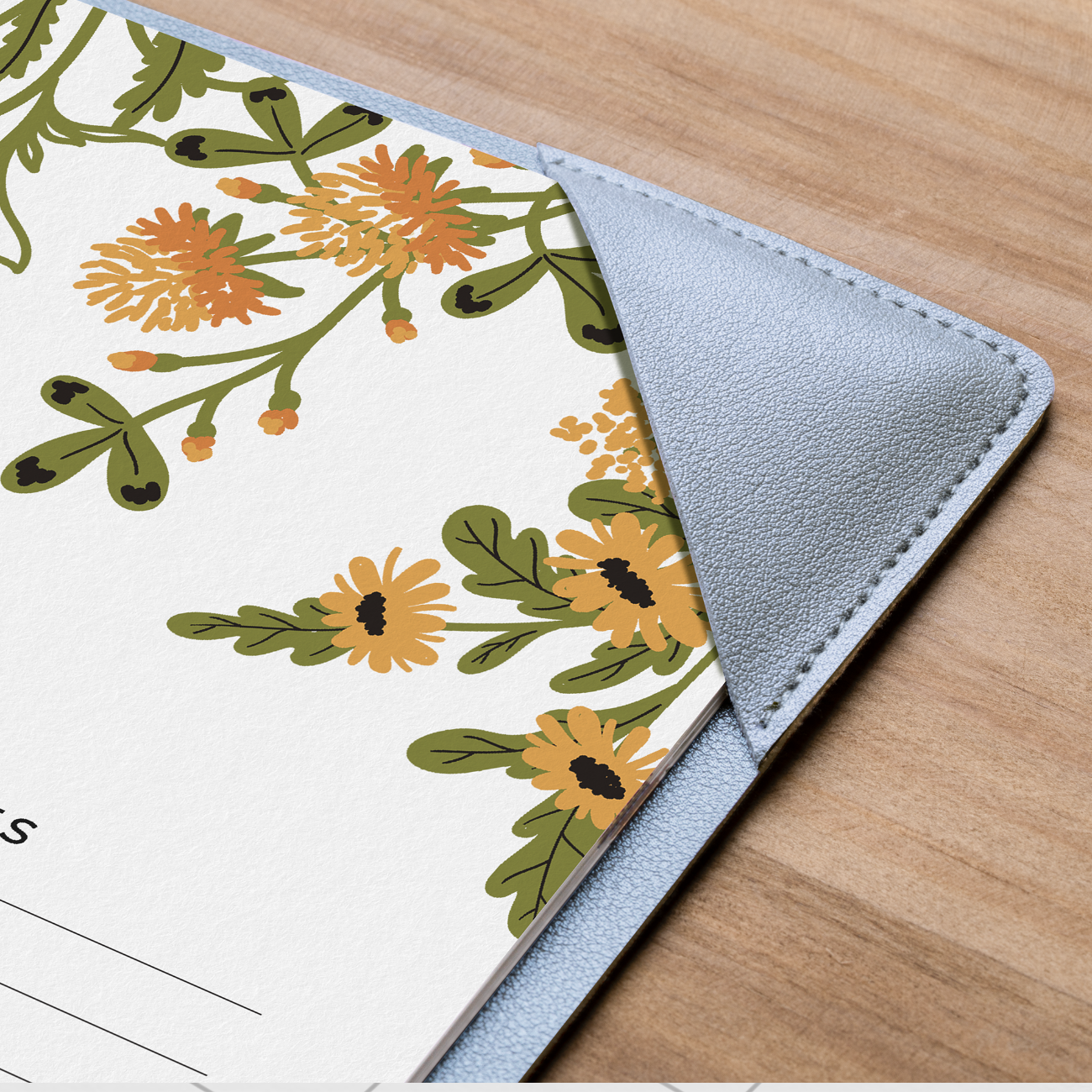Cabbrix 2026-27 Desk Calendar, 21"L×17"W, Summer Trace, Blue