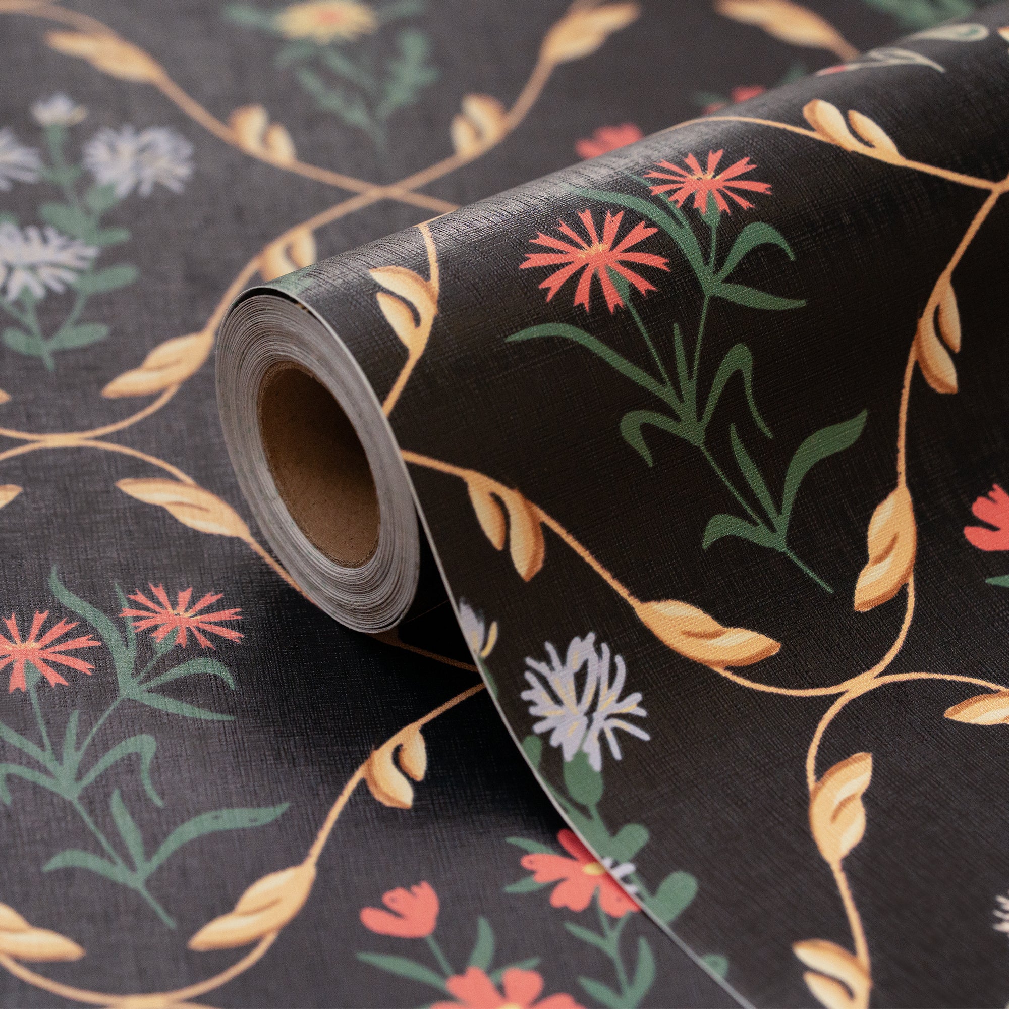 Cabbrix Waterproof Peel Stick Floral Wallpaper, Flowing Shade