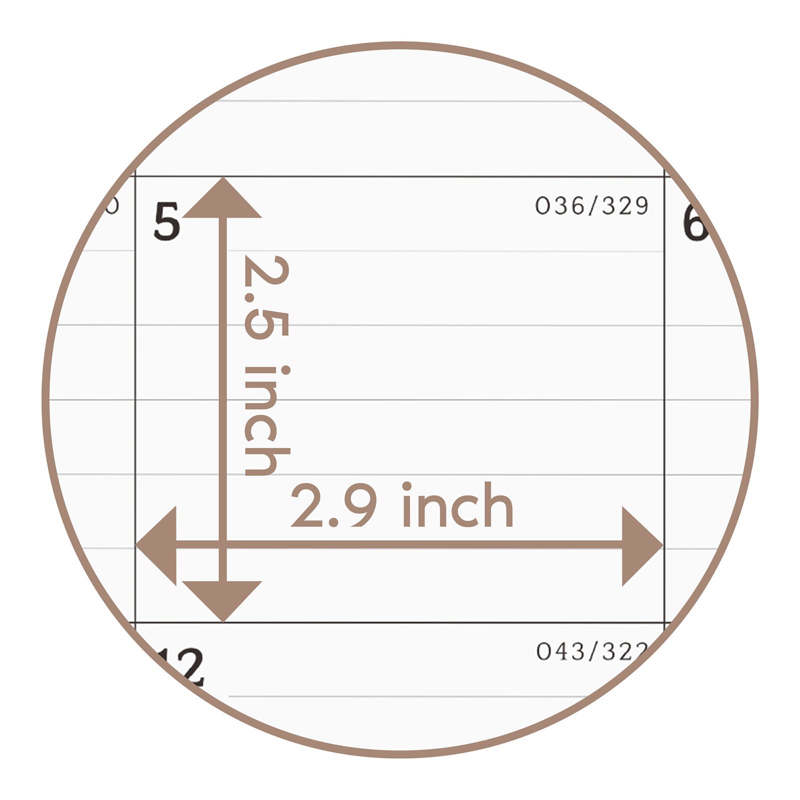 Cabbrix 2025-2026 Desk Calendar, Pastoral Style, Apricot