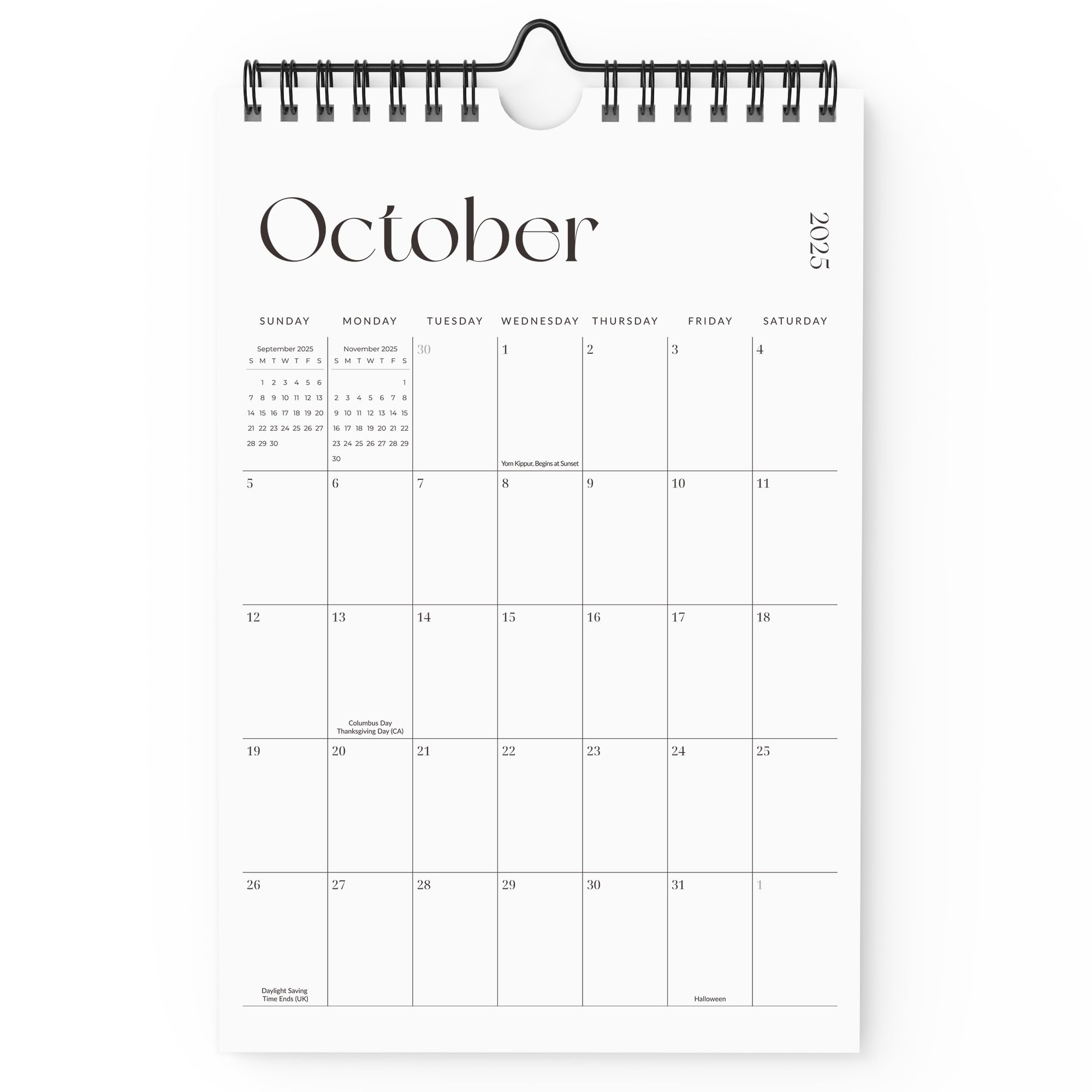 Calendar page for October 2023 with a white background