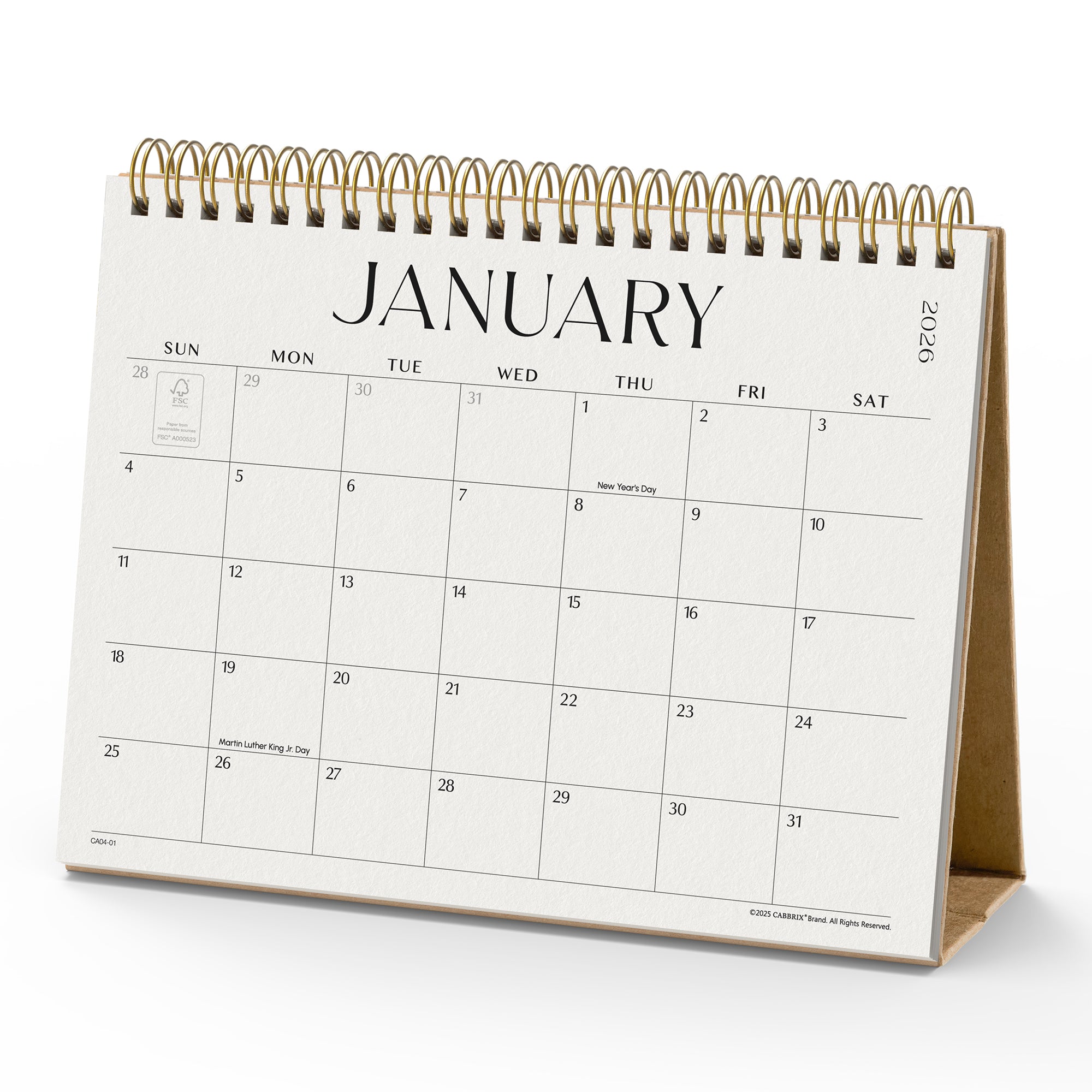 Calendar showing January 2020 on a white background