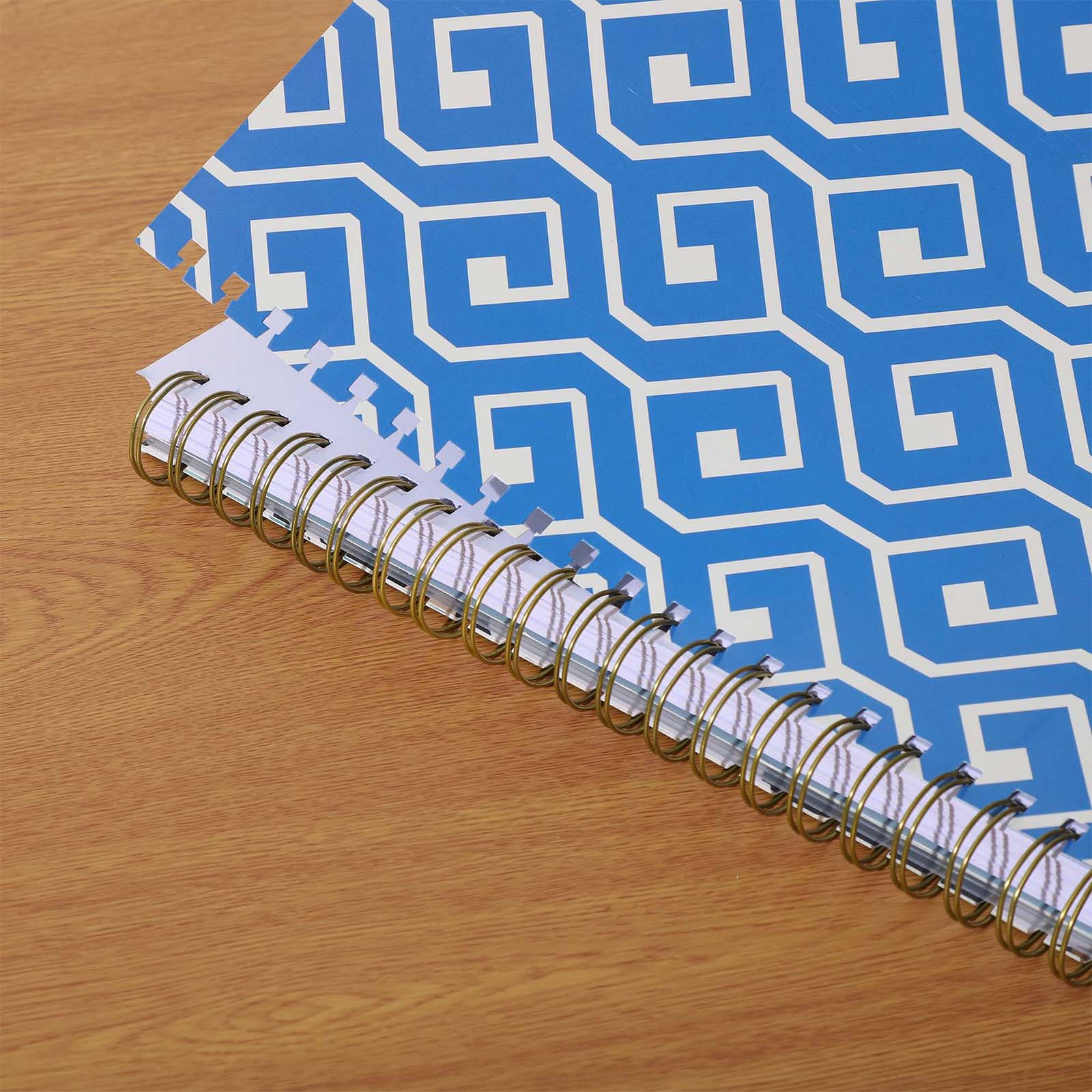 Cabbrix®, 2024-2025 Weekly Monthly Teacher Lesson Planner, 8.5"L×11"W, Spiral Bound, Geometric Style