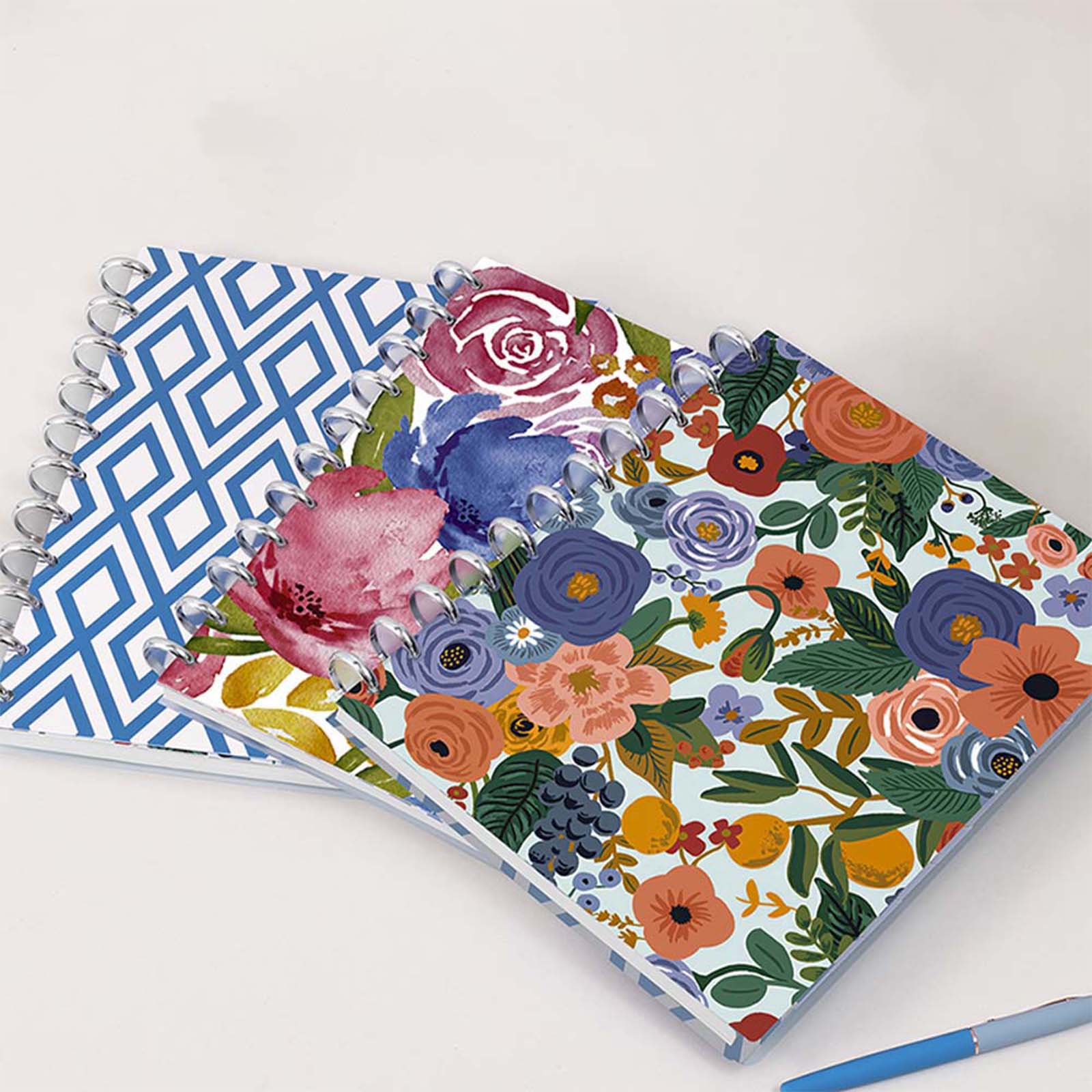 Cabbrix®, 2024-2025 Weekly Planner, Academic Planner, 8.5"L×11"W, Premium Disc Bound, Watercolor Flower