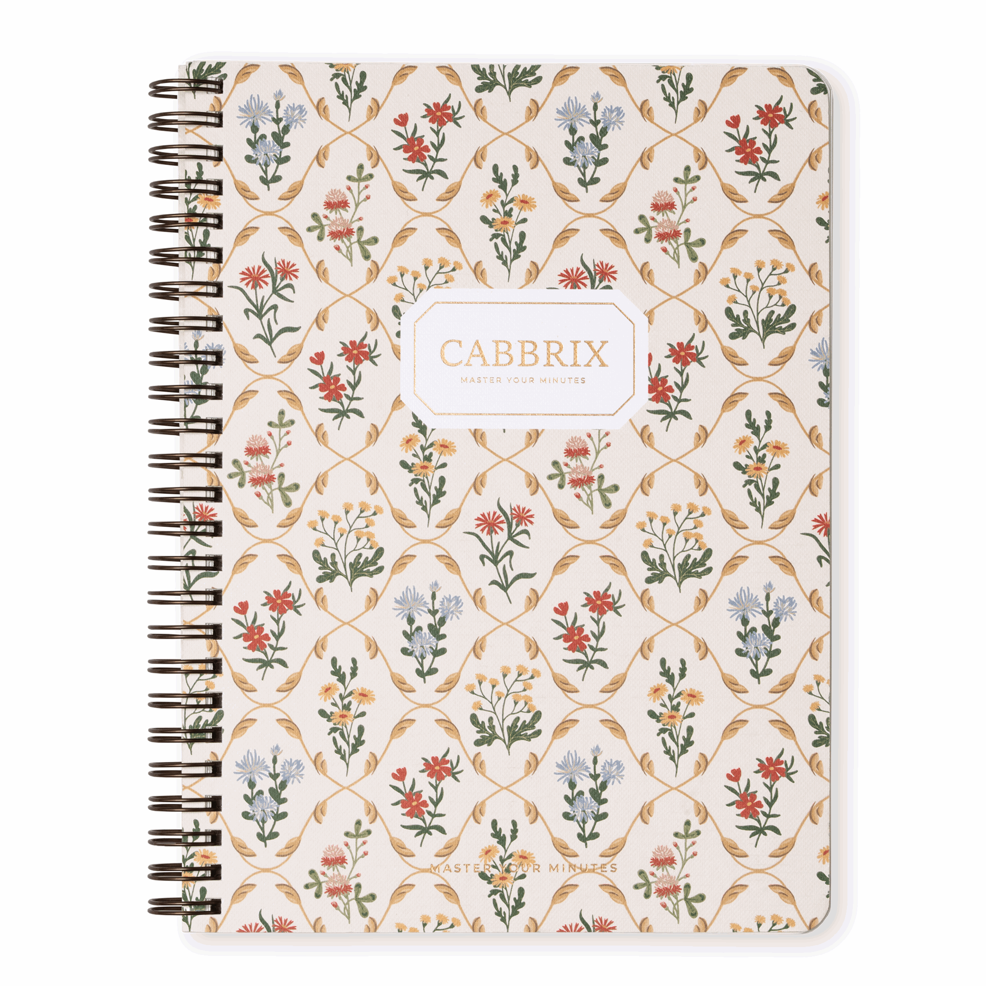 Cabbrix Spiral Notebook, Black Poppy