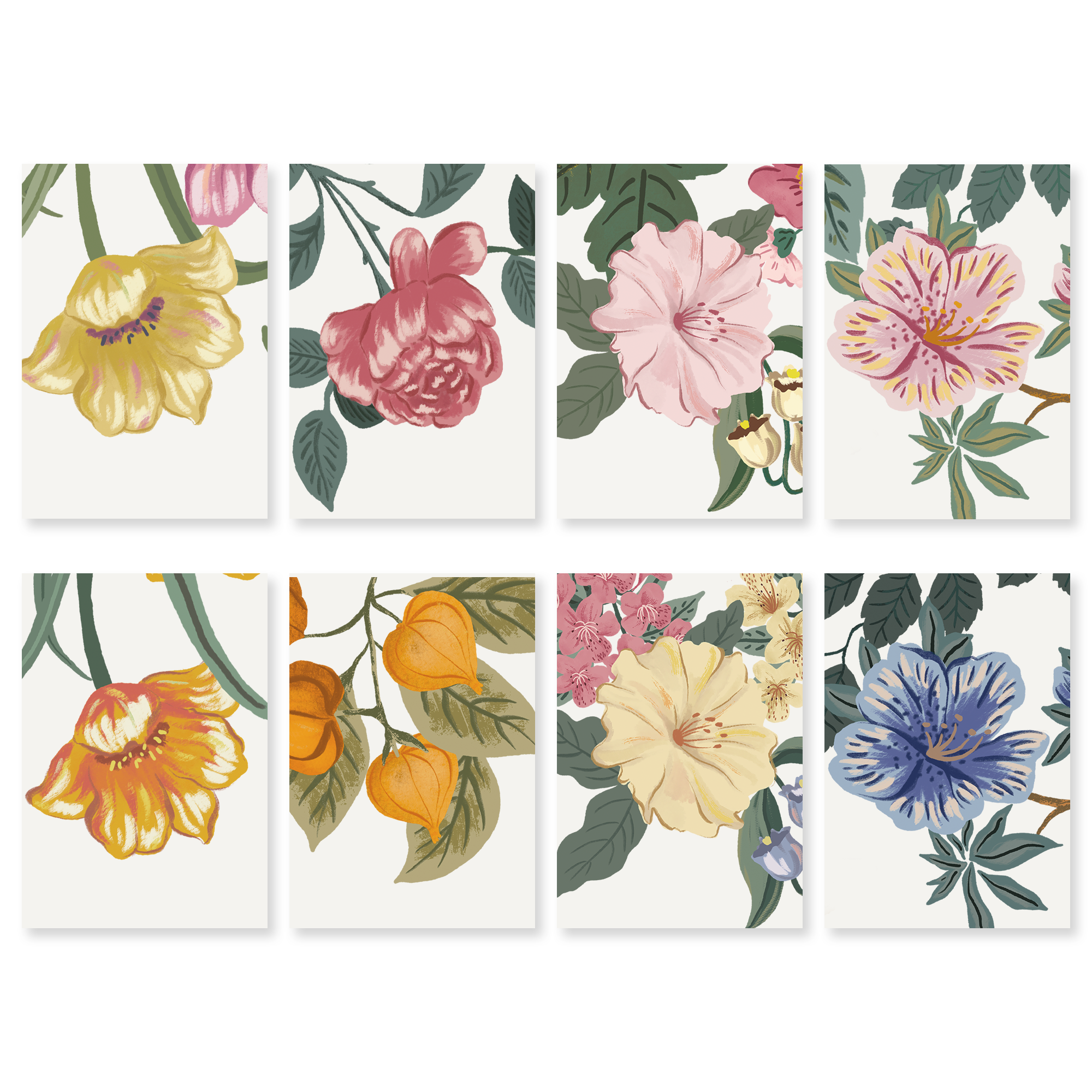 Cabbrix 2026-27 Desk Calendar, 21"L×17"W, Elegant Floral, Blue