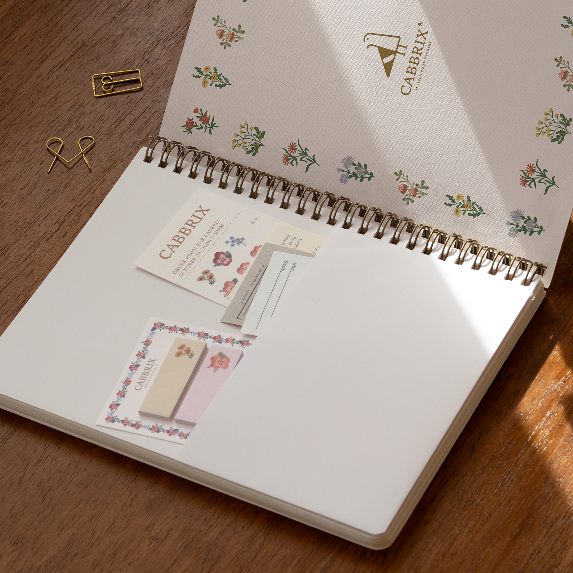 Cabbrix Spiral Notebook, Flowing Gleam