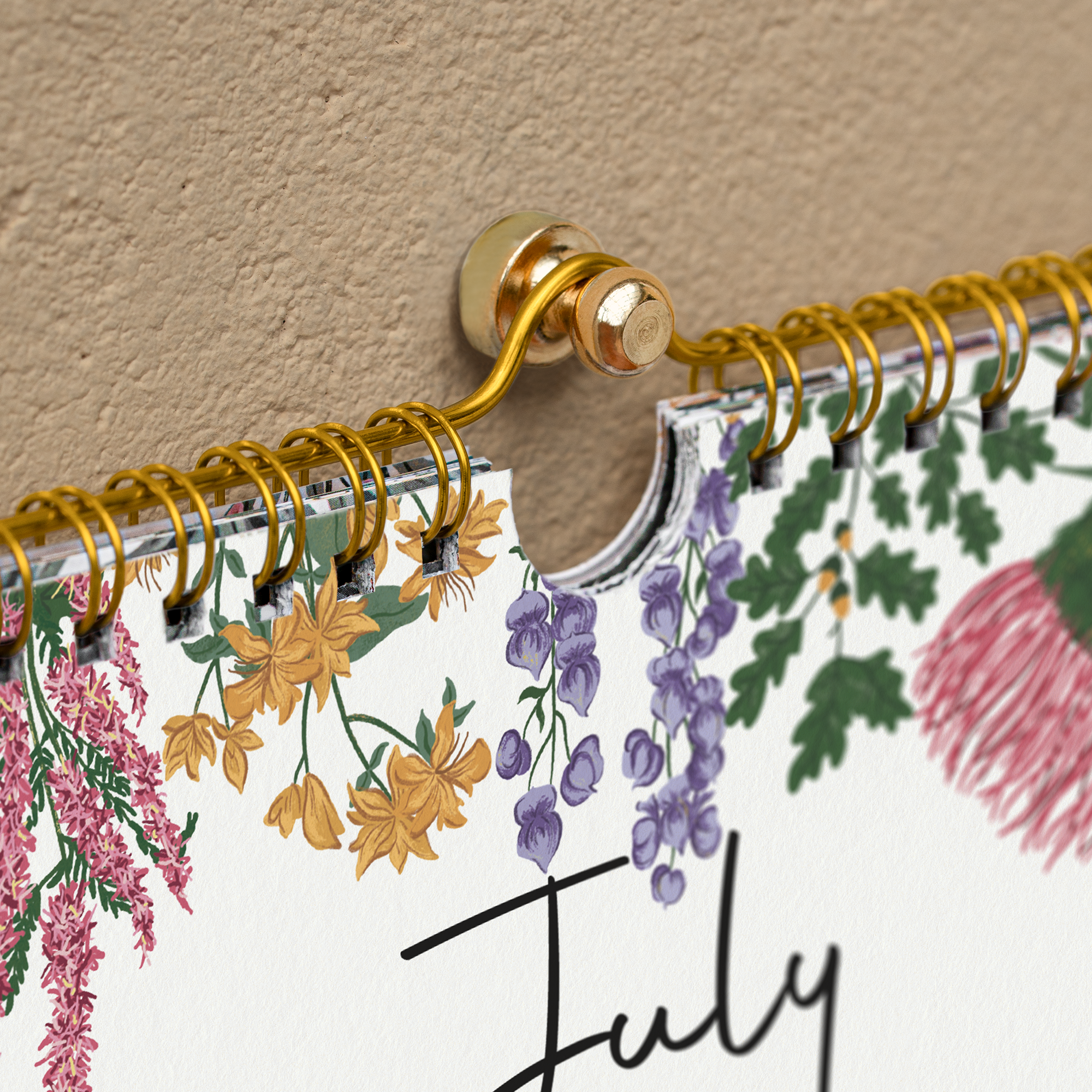 Cabbrix 2026-27 Wall Calendar, Twin-Wire Binding, 11"L×9"W, Vine Poem
