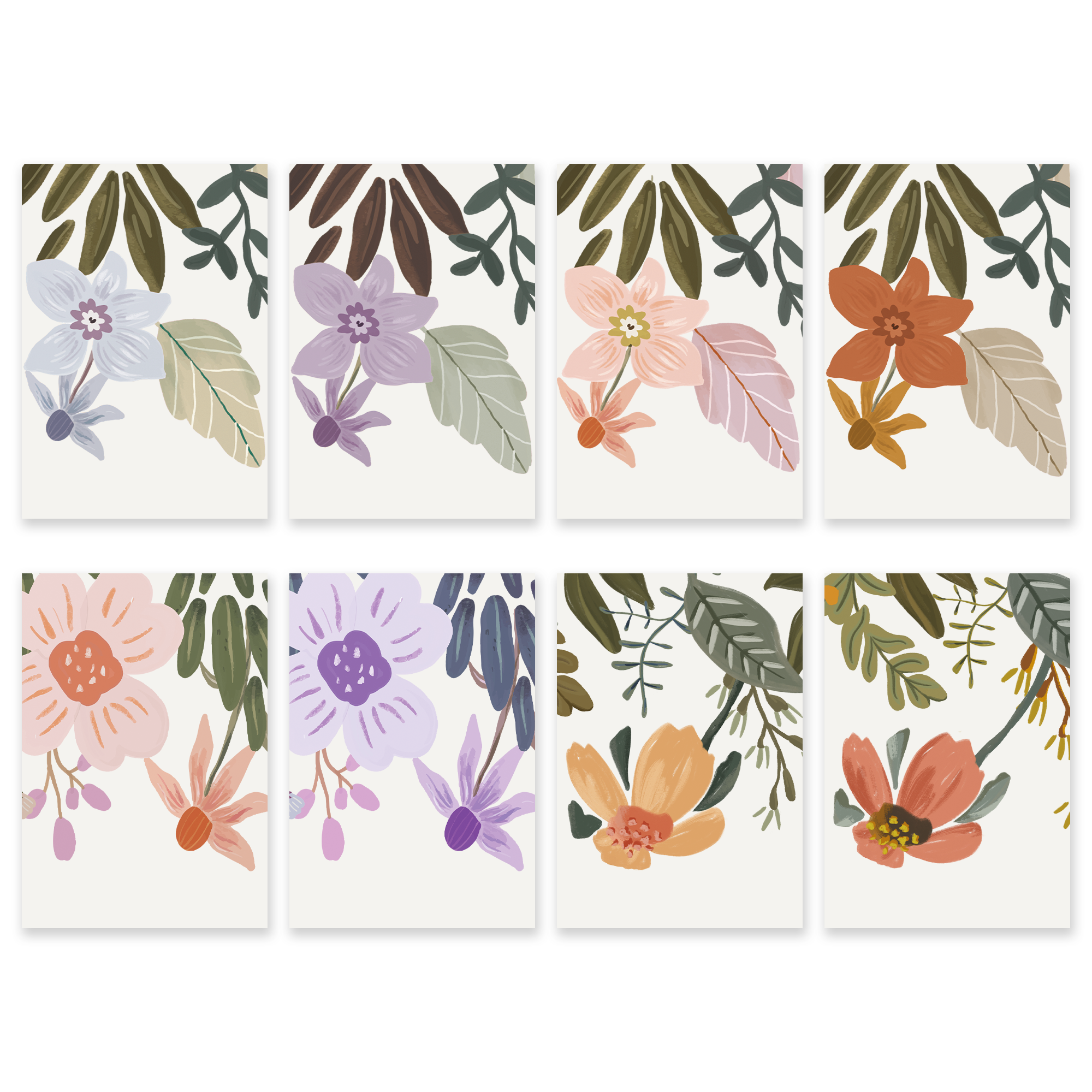Cabbrix 2026-27 Desk Calendar, 21"L×17"W, Floral Elements, Blue