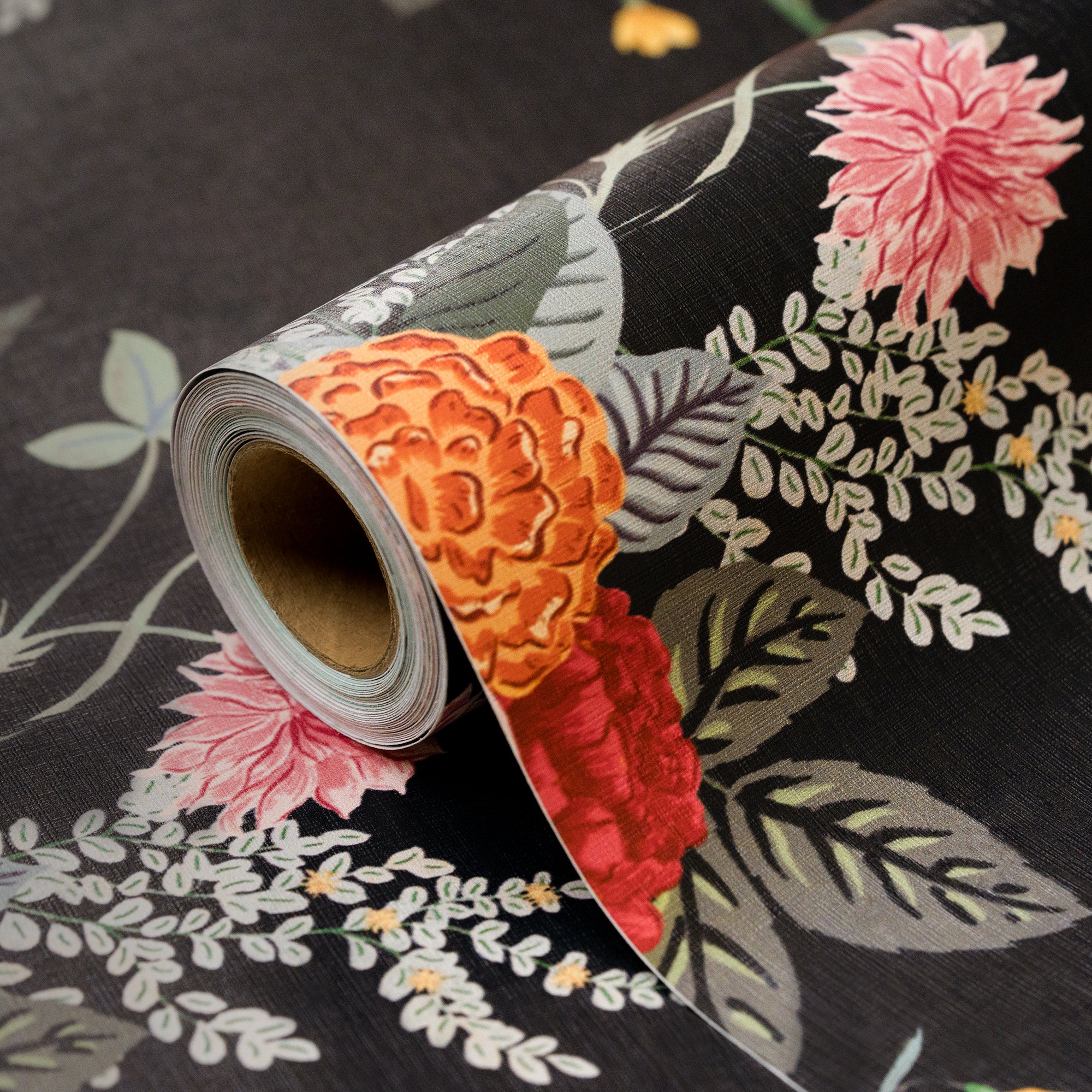 Cabbrix Waterproof Peel Stick Floral Wallpaper, Shade Bloom