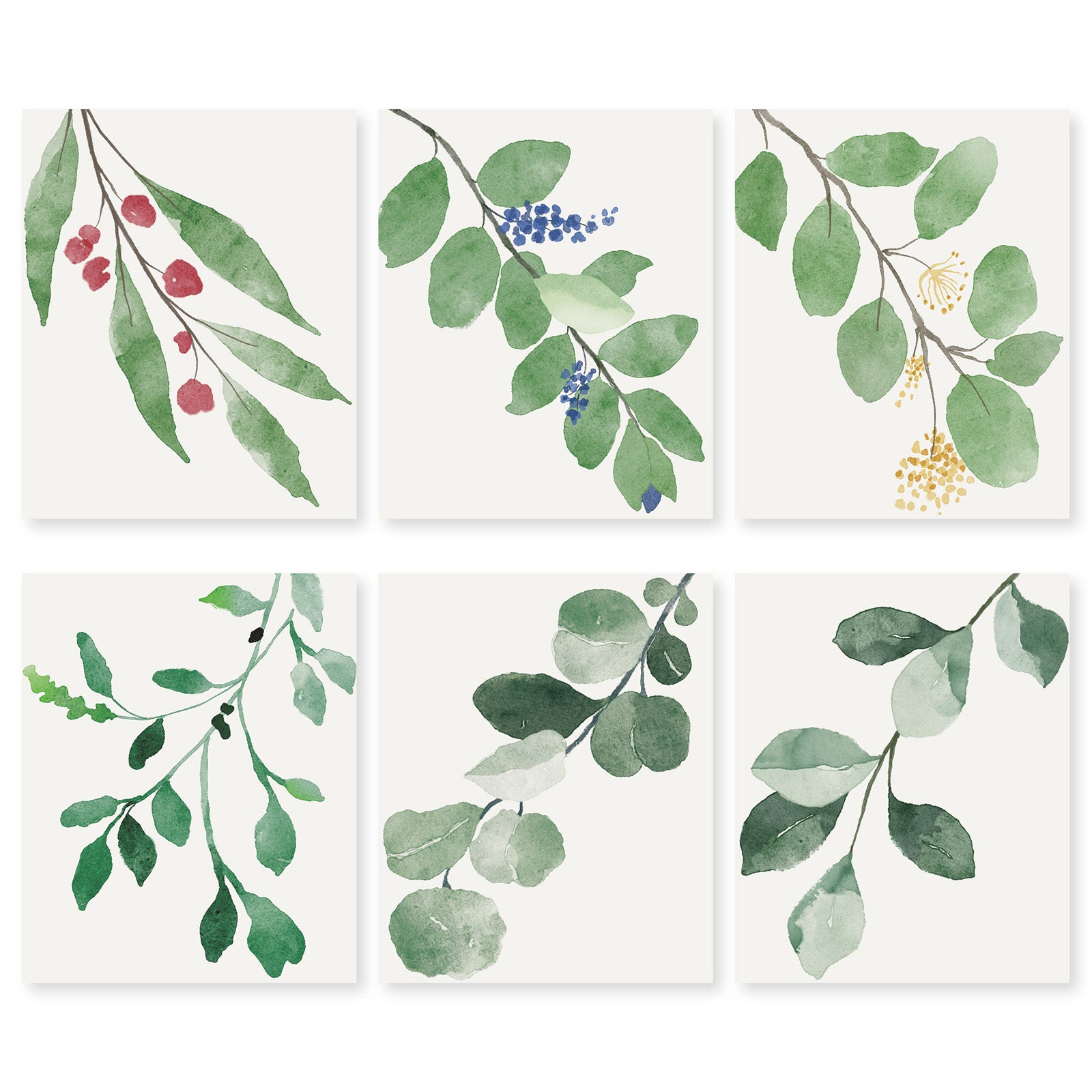 Cabbrix 2025-2026 Desk Calendar, Watercolor Leaves, Black