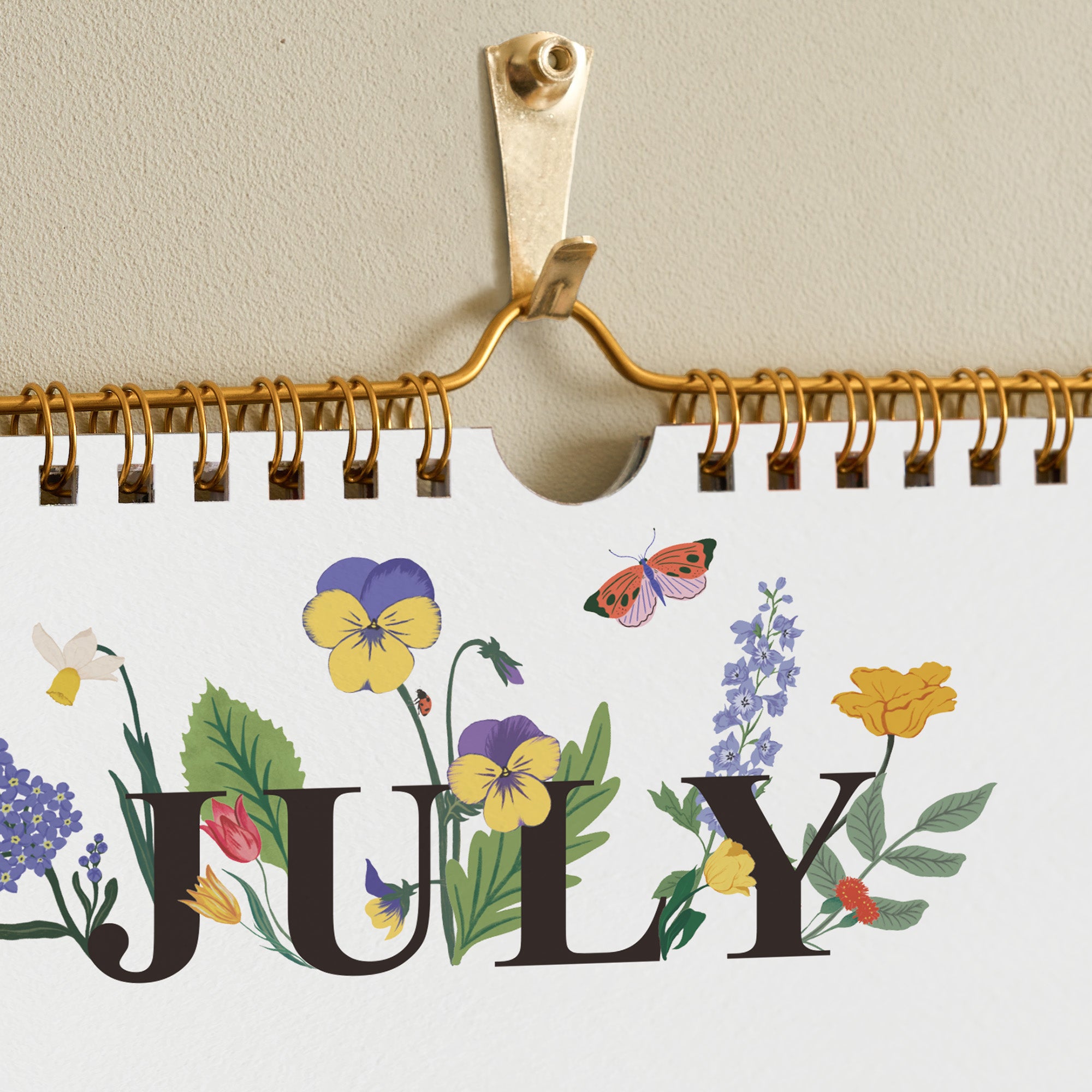 Cabbrix 2025-2026 Wall Calendar, Twin-Wire Binding, Morning Field