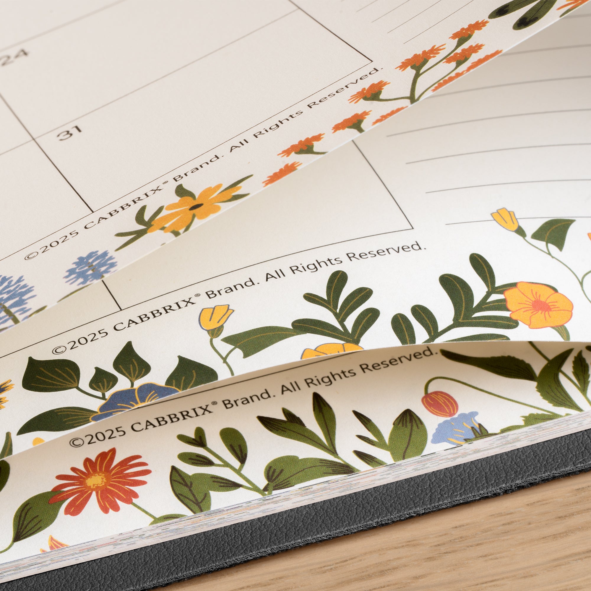 Floral design on a surface with 'CABBRIX' branding.