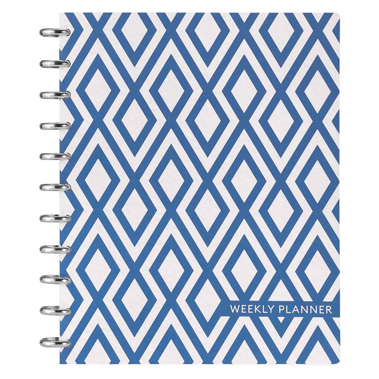 Cabbrix®, 2024-2025 Weekly Planner, Academic Planner, 8.5"L×11"W, Premium Disc Bound, Geometric Style
