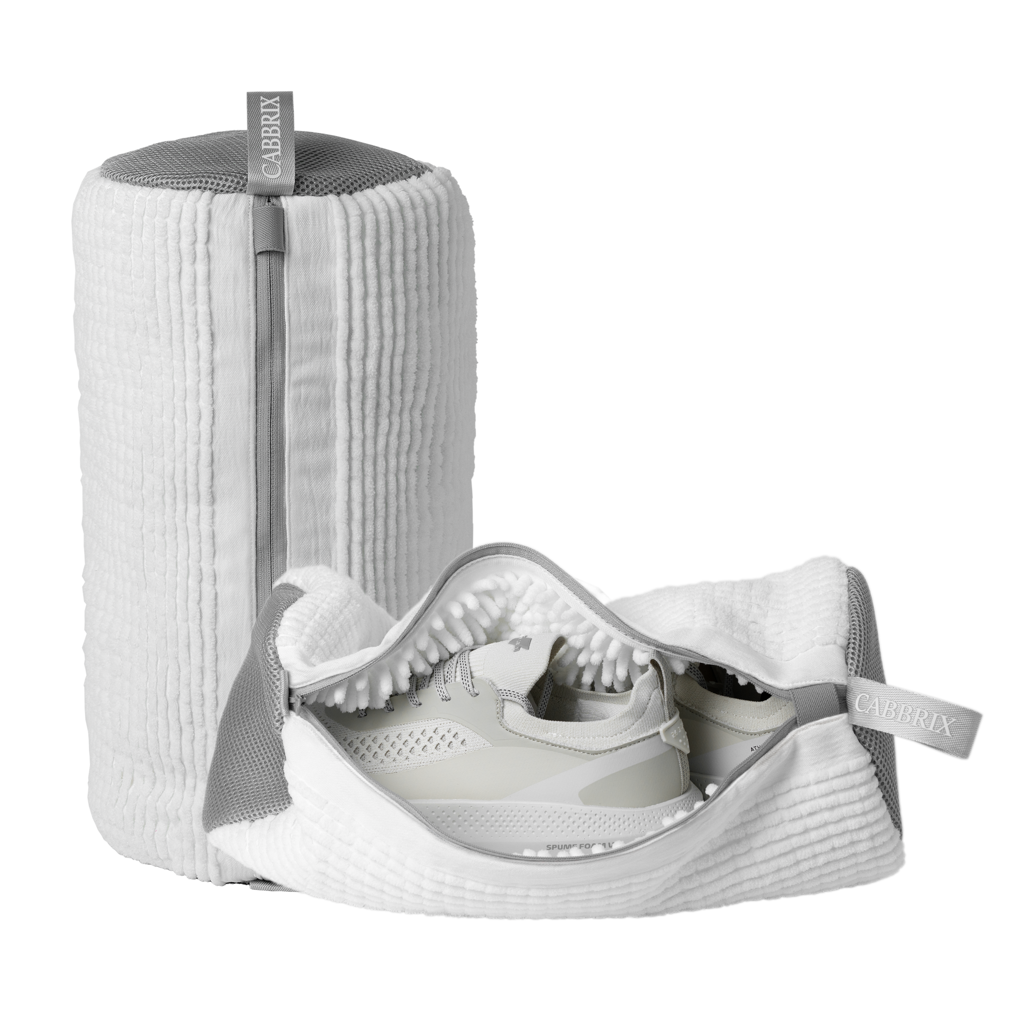 Cabbirx Shoe Washing Machine Bag 2pcs, Large Size for Adult, White