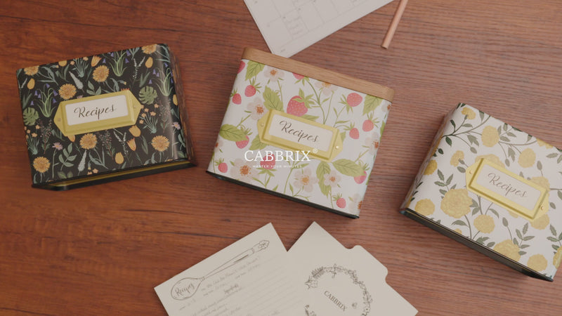 Cabbrix-Stylish-Recipe-Box-with-Cards-vedio