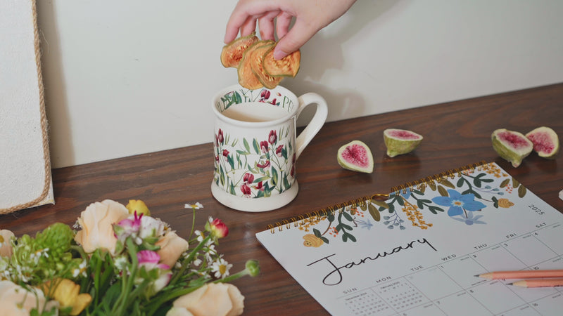 Cabbrix-2025-2026-Wall-Calendar-Twin-Wire-Binding-Floral-Design-Video